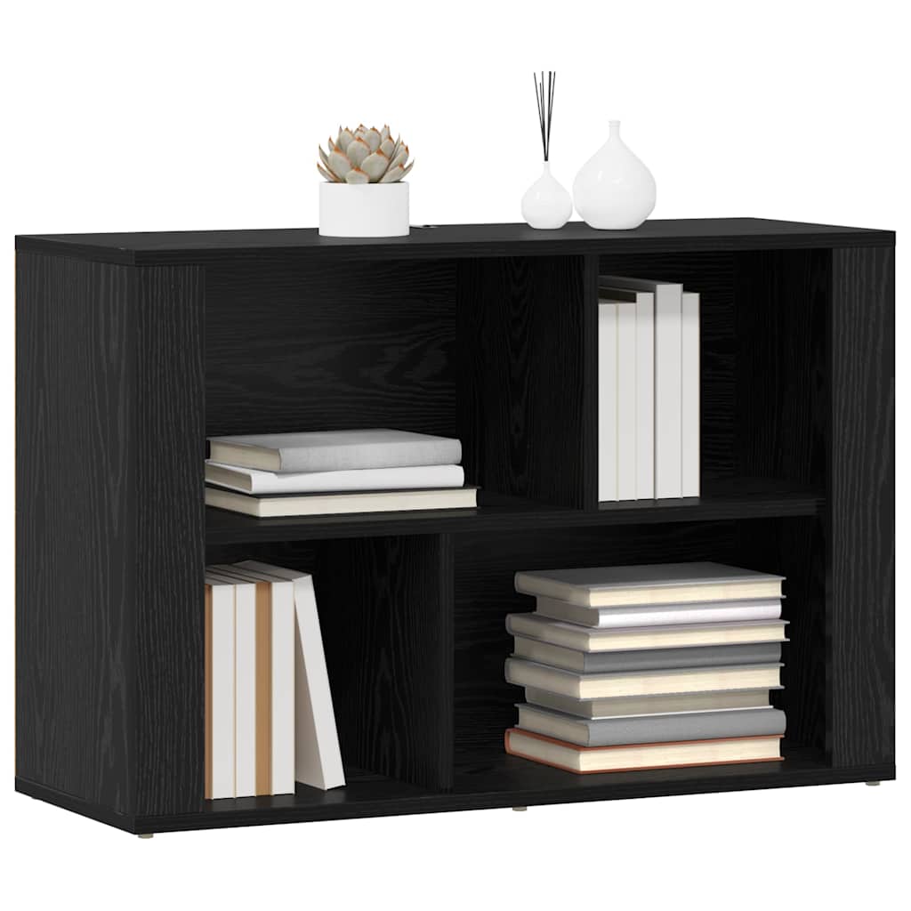 vidaXL Bufet Czarny Dąb 80 x 30 x 53 cm Drewno inżynieryjne