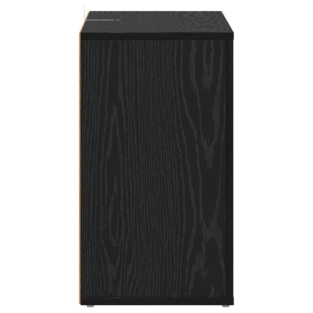 vidaXL Bufet Czarny Dąb 80 x 30 x 53 cm Materiał drewnopochodny