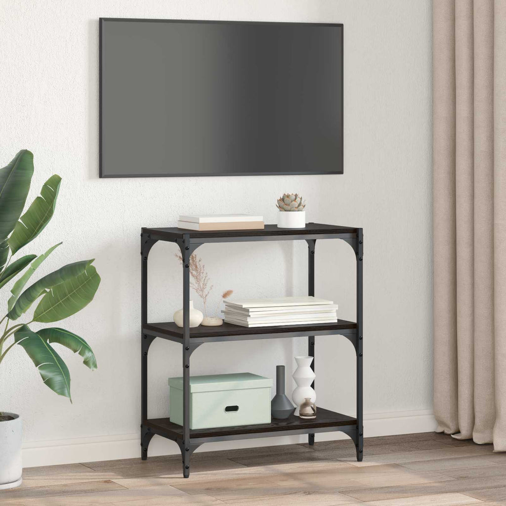 vidaXL Szafka na książki Czarny dąb 60 x 33 x 70,5 cm