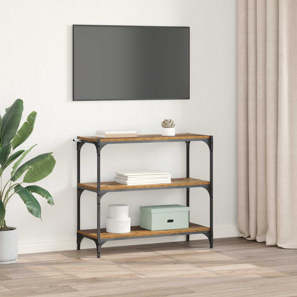 vidaXL Szafka na książki Stare drewno 80 x 33 x 70,5 cm