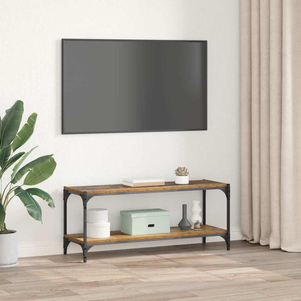 vidaXL Szafka pod telewizor Stare drewno 100x33x41cm