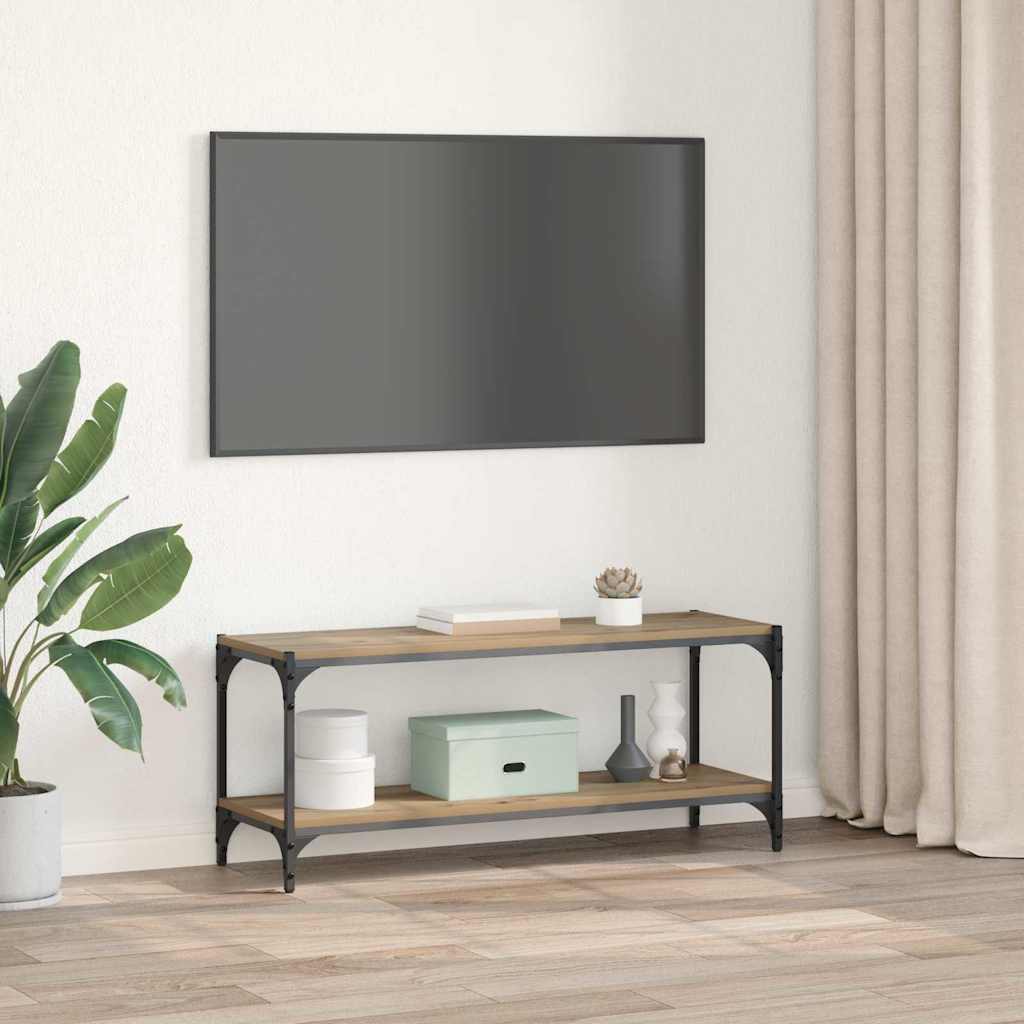 vidaXL Szafka pod telewizor 2 poziomy 100x33x41cm Dąb rzemieślniczy