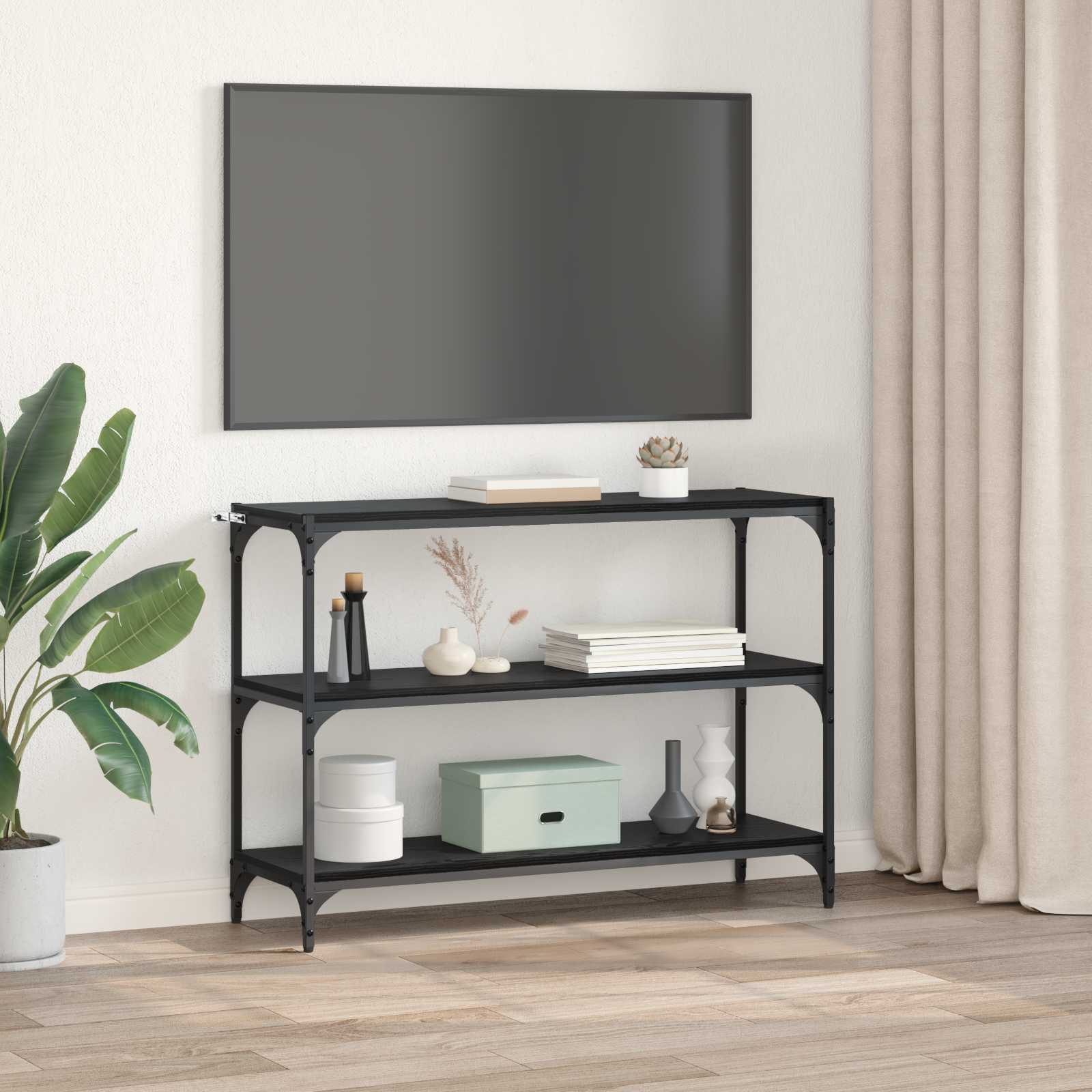 vidaXL Szafka na książki Czarny dąb 100 x 33 x 70,5 cm