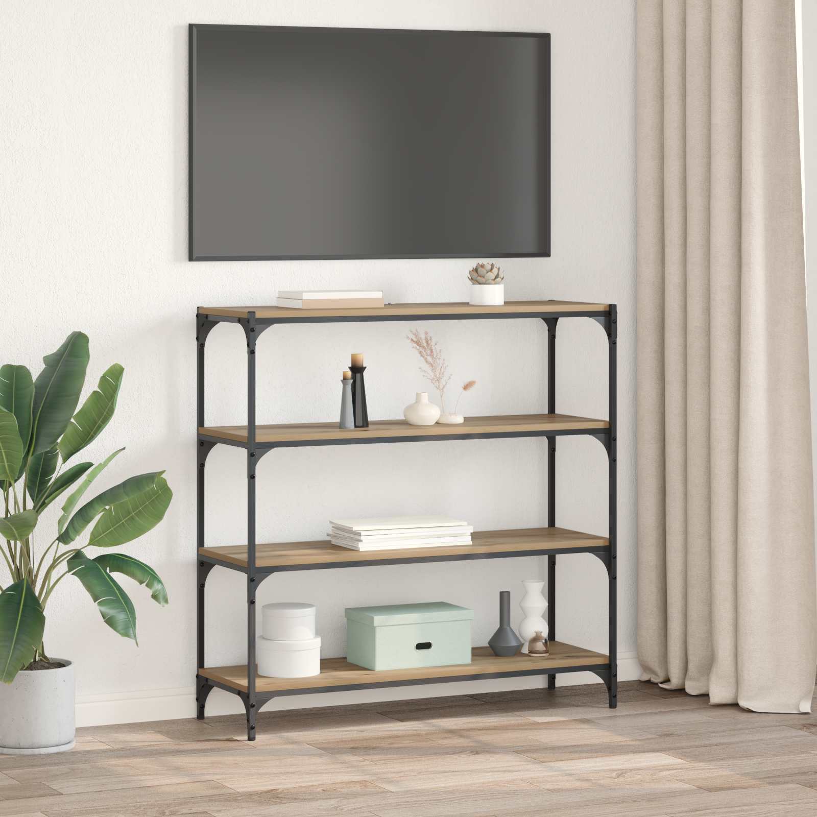 vidaXL Szafka na książki Dąb rzemieślniczy 100 x 33 x 100 cm