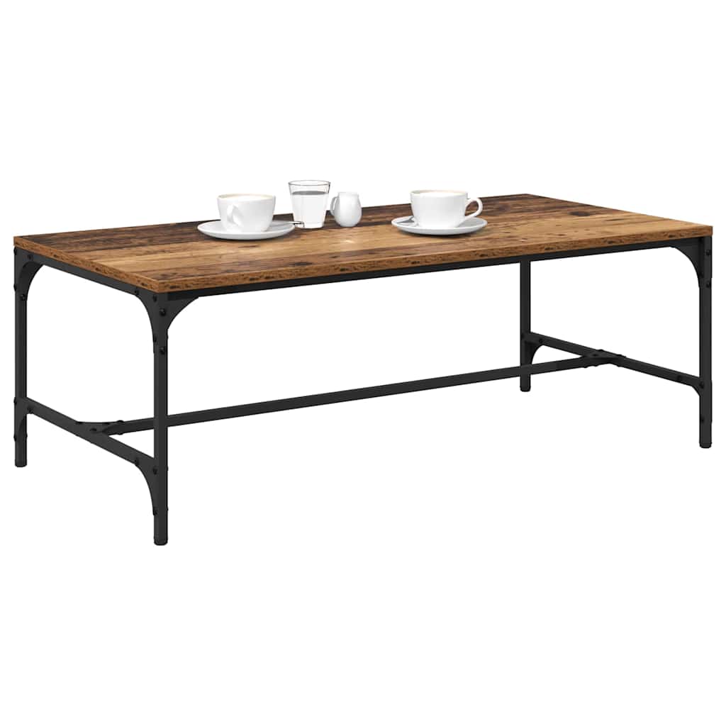 vidaXL Stolik kawowy Stare drewno 100 x 50 x 35 cm
