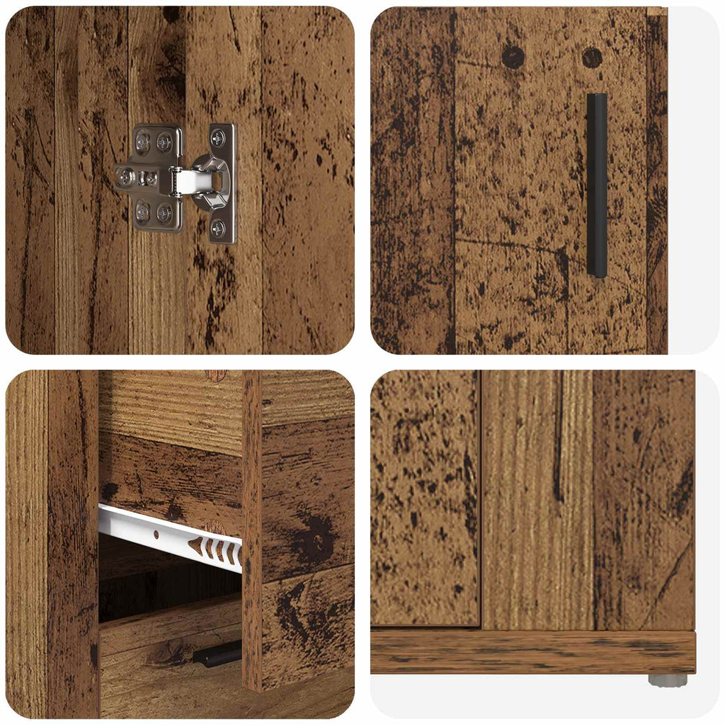 vidaXL Bufet Stare drewno 100 x 33 x 59.5 cm Materiał drewnopochodny