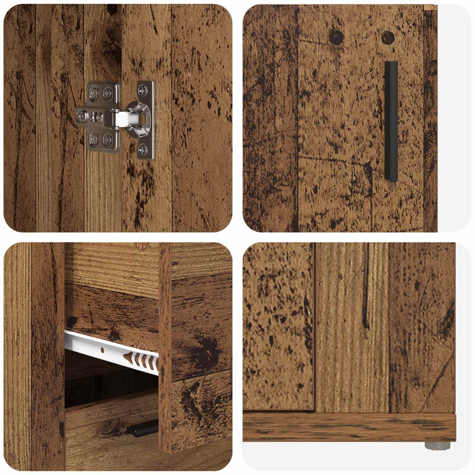 vidaXL Bufet Stare drewno 100 x 33 x 59.5 cm Materiał drewnopochodny