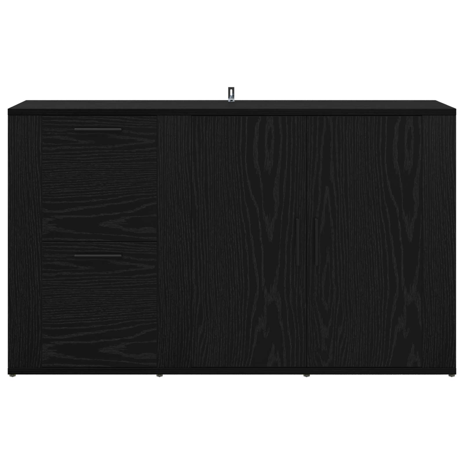 vidaXL Bufet Czarny Dąb 100 x 33 x 59.5 cm Materiał drewnopochodny