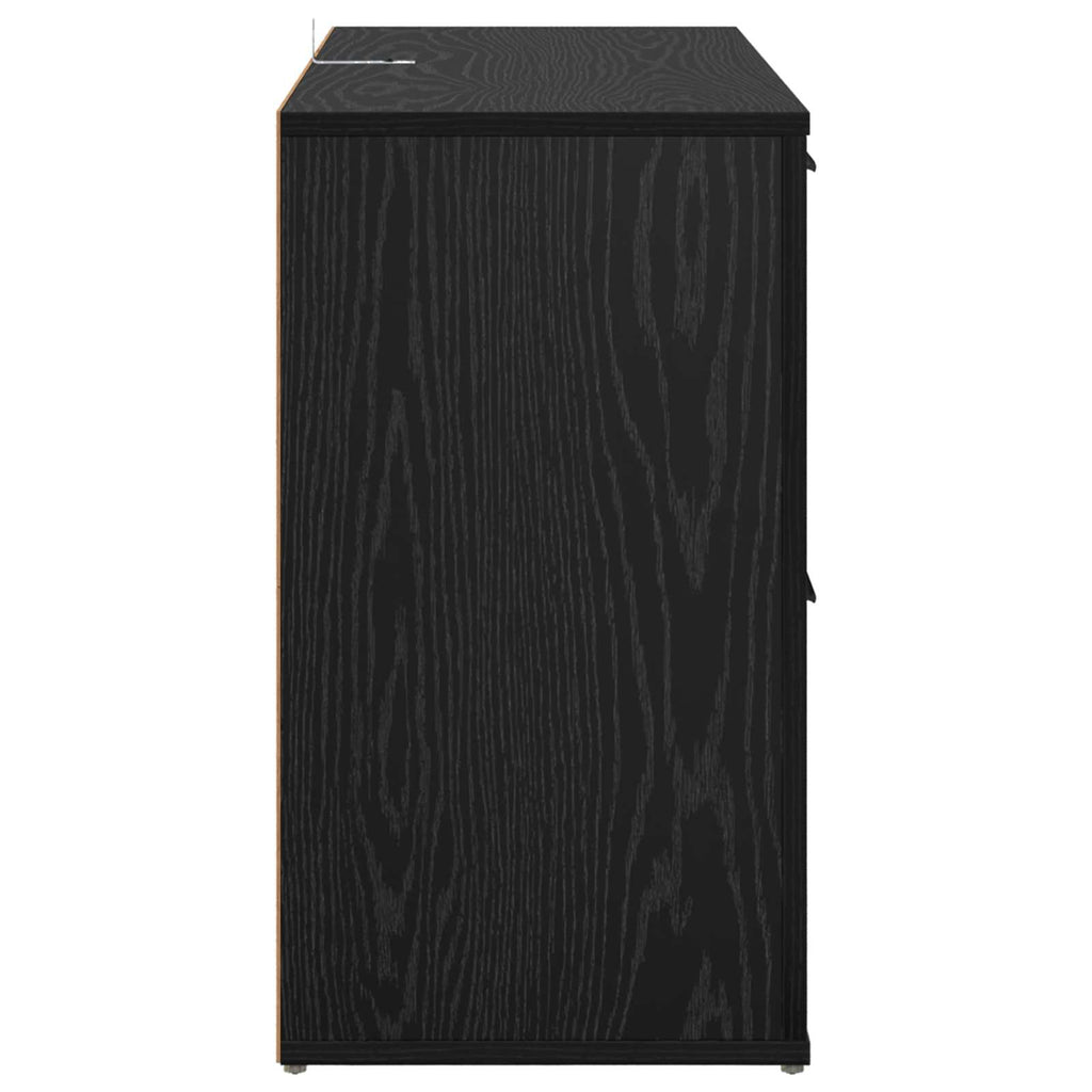 vidaXL Bufet Czarny Dąb 100 x 33 x 59.5 cm Materiał drewnopochodny