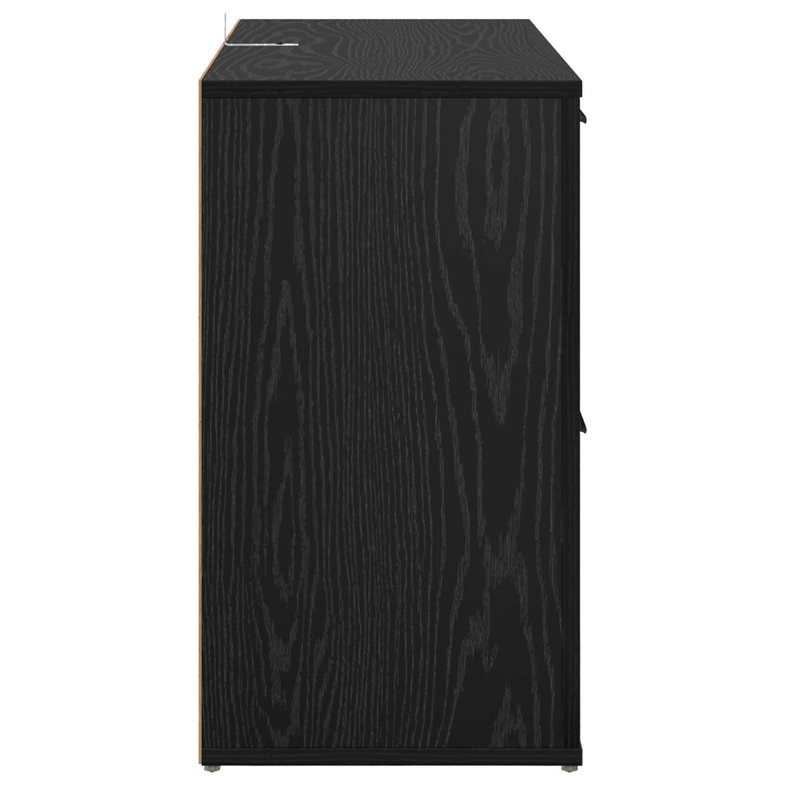 vidaXL Bufet Czarny Dąb 100 x 33 x 59.5 cm Materiał drewnopochodny