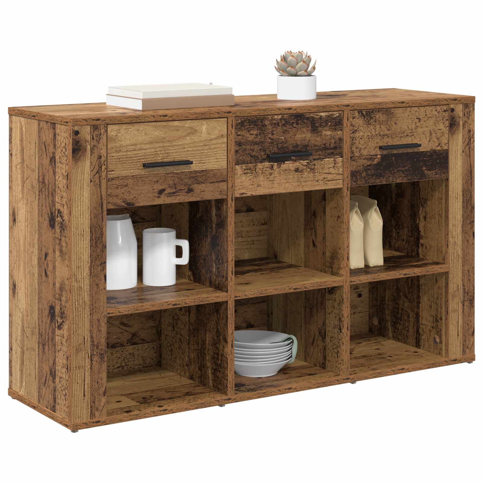 vidaXL Bufet Stare drewno 100 x 30 x 59,5 cm Materiał drewnopochodny