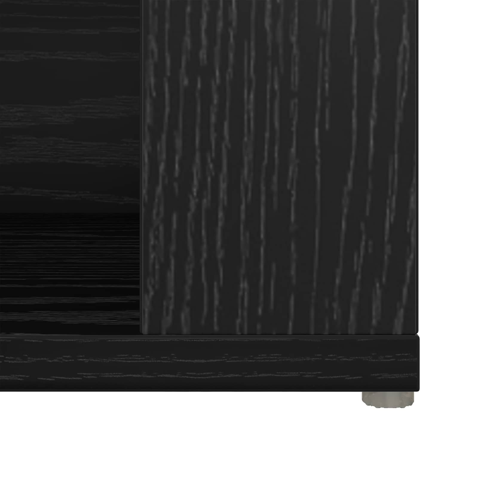 vidaXL Bufet Czarny Dąb 100 x 30 x 59,5 cm Materiał drewnopochodny