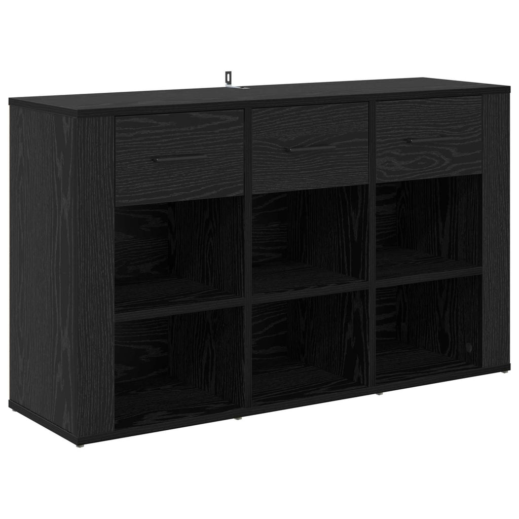vidaXL Bufet Czarny Dąb 100 x 30 x 59,5 cm Materiał drewnopochodny