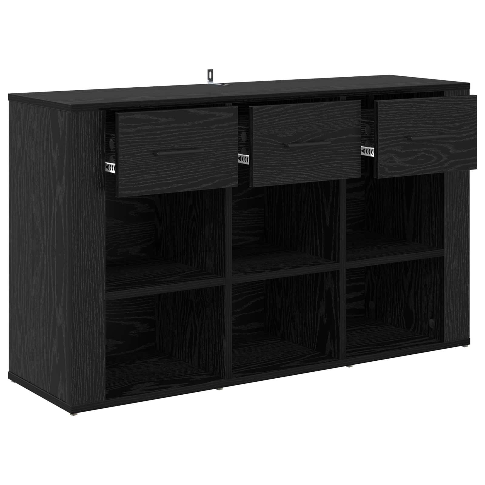vidaXL Bufet Czarny Dąb 100 x 30 x 59,5 cm Materiał drewnopochodny