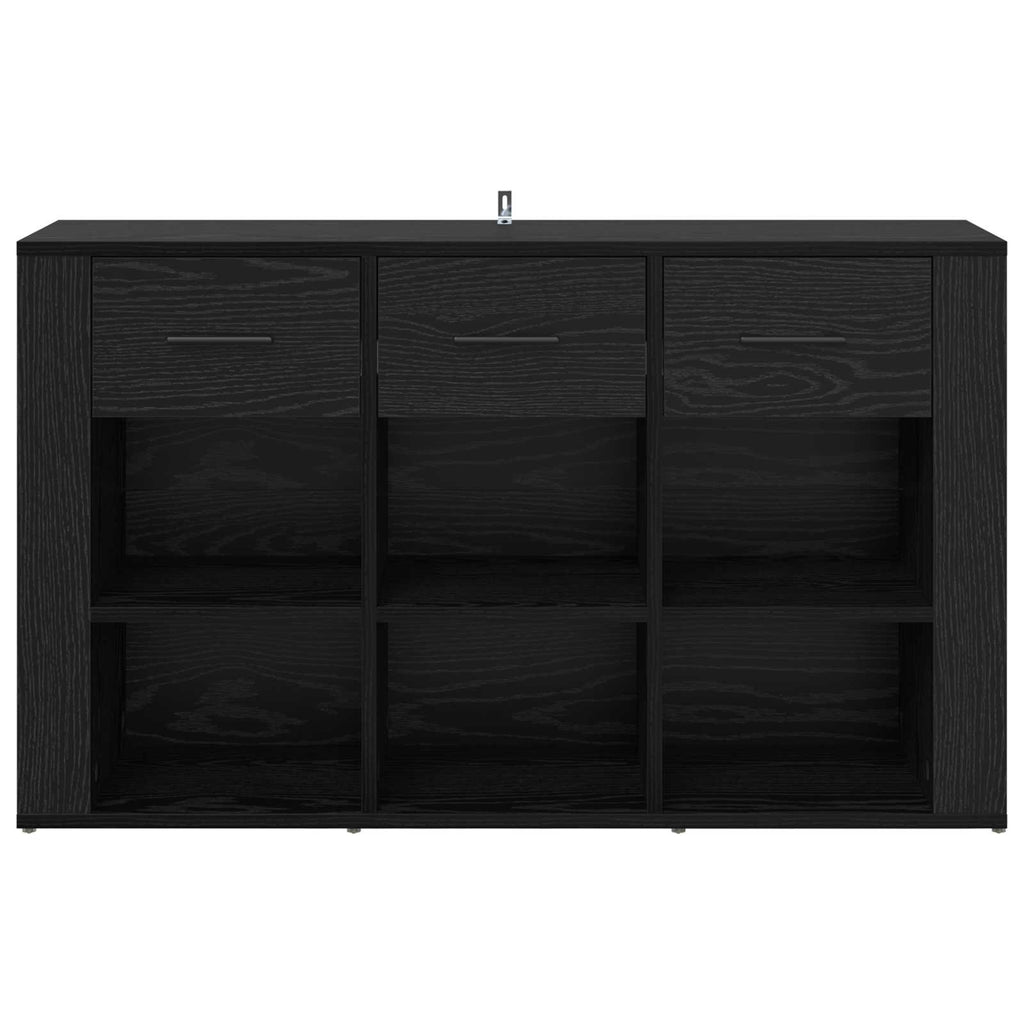 vidaXL Bufet Czarny Dąb 100 x 30 x 59,5 cm Materiał drewnopochodny