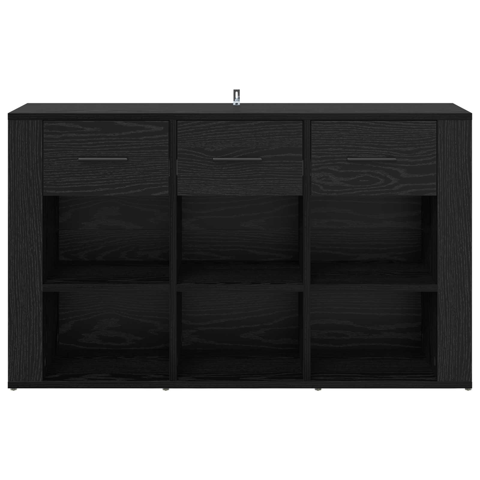 vidaXL Bufet Czarny Dąb 100 x 30 x 59,5 cm Materiał drewnopochodny