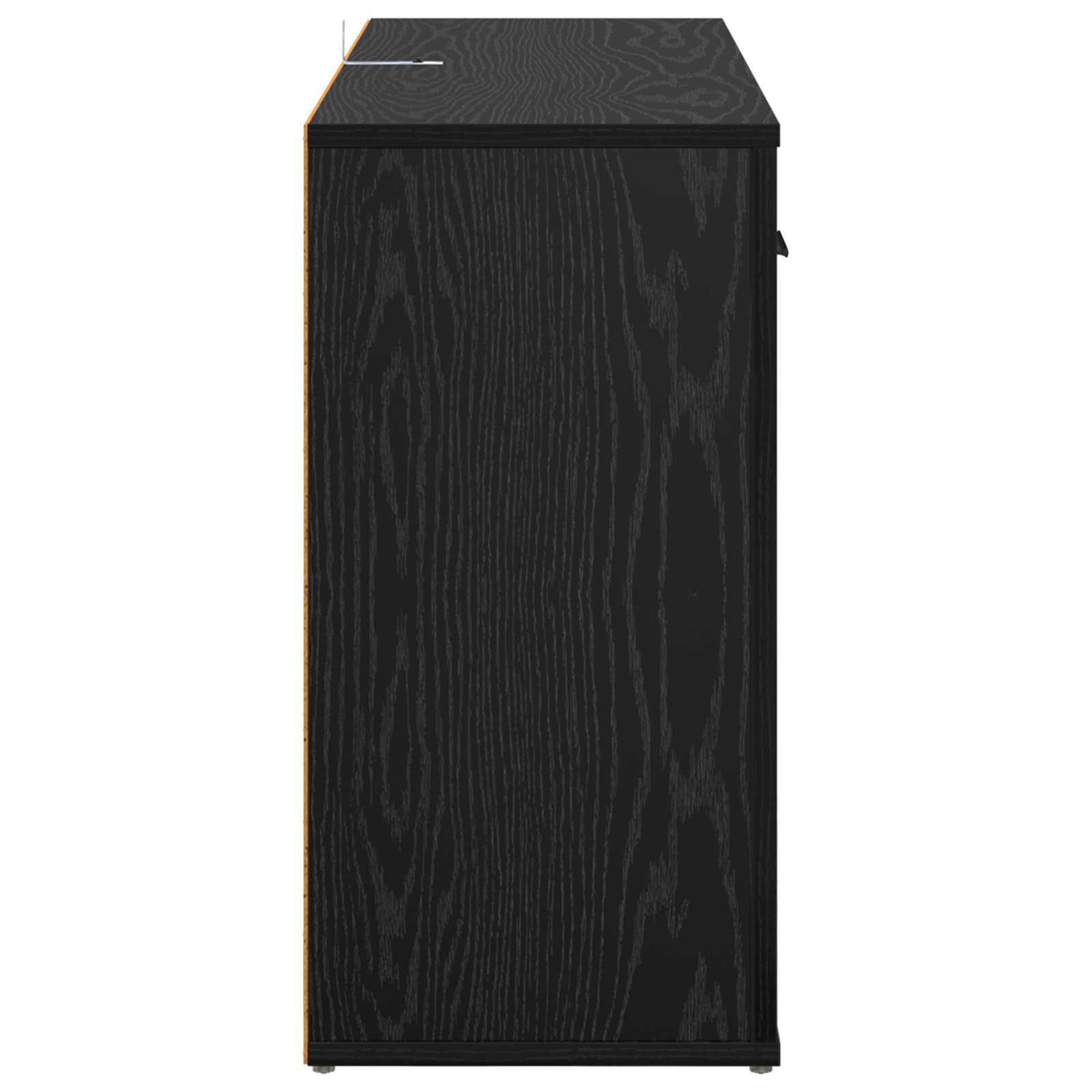 vidaXL Bufet Czarny Dąb 100 x 30 x 59,5 cm Materiał drewnopochodny