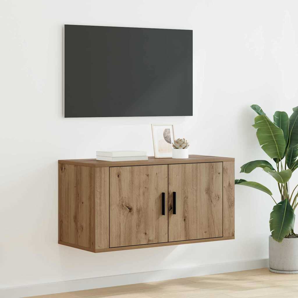 vidaXL Szafka na telewizor montowana na ścianie dąb artisan