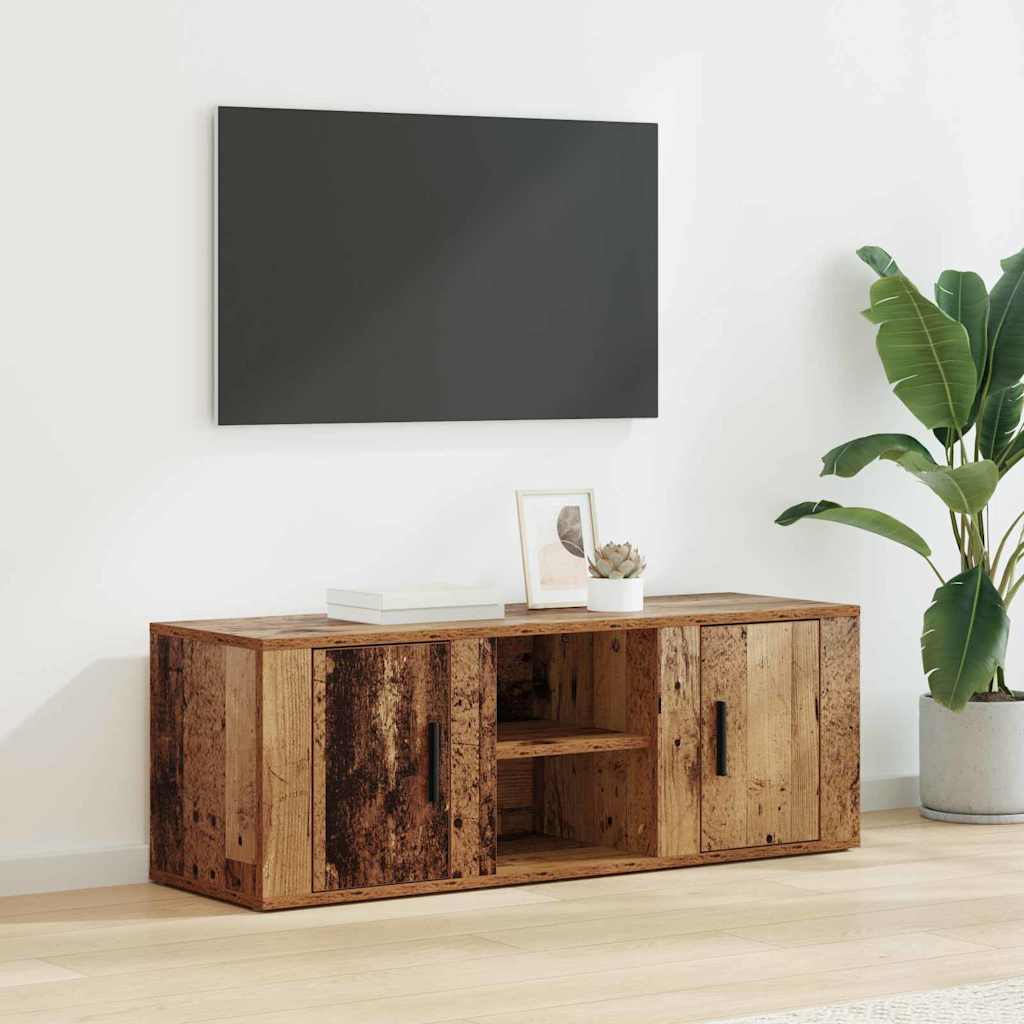 vidaXL Szafka pod telewizor Stare drewno 100 x 31,5 x 35 cm