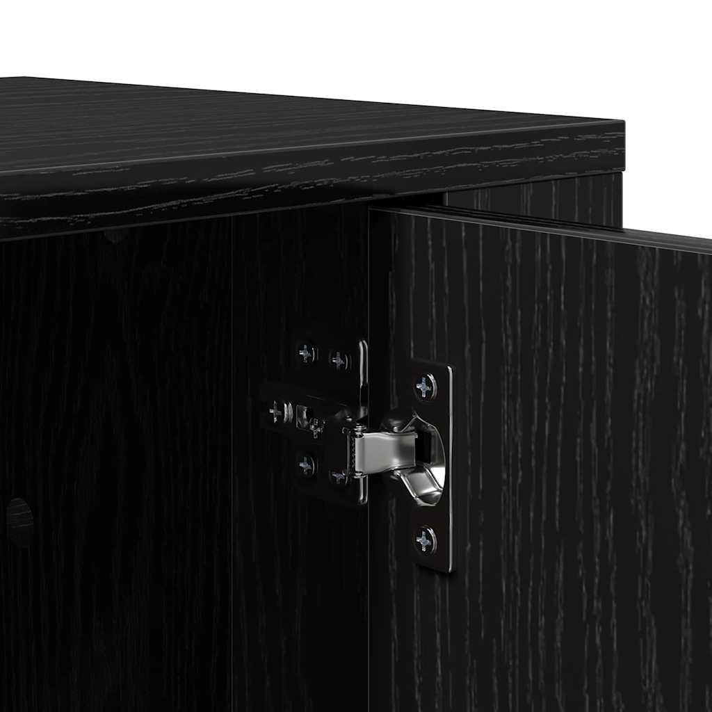 vidaXL Szafka pod telewizor Czarny Dąb 100 x 31,5 x 35 cm