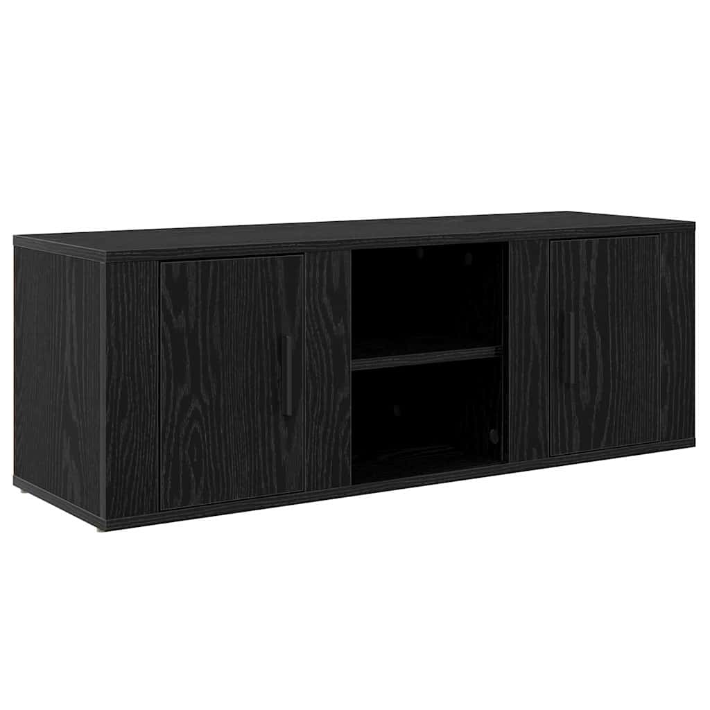 vidaXL Szafka pod telewizor Czarny Dąb 100 x 31,5 x 35 cm