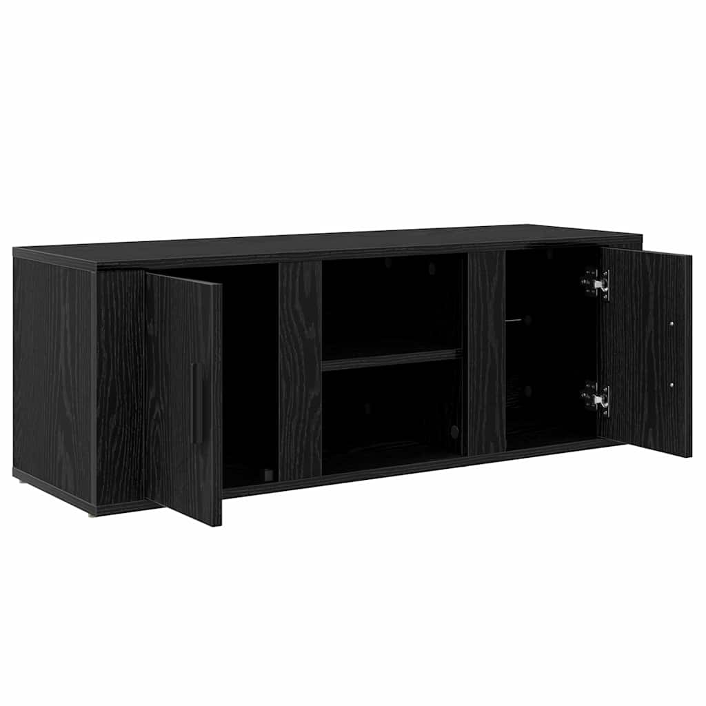 vidaXL Szafka pod telewizor Czarny Dąb 100 x 31,5 x 35 cm