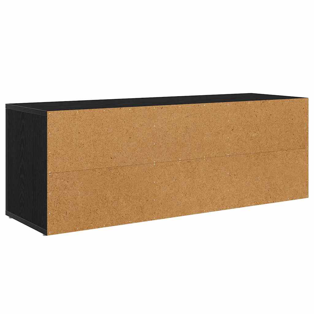 vidaXL Szafka pod telewizor Czarny Dąb 100 x 31,5 x 35 cm