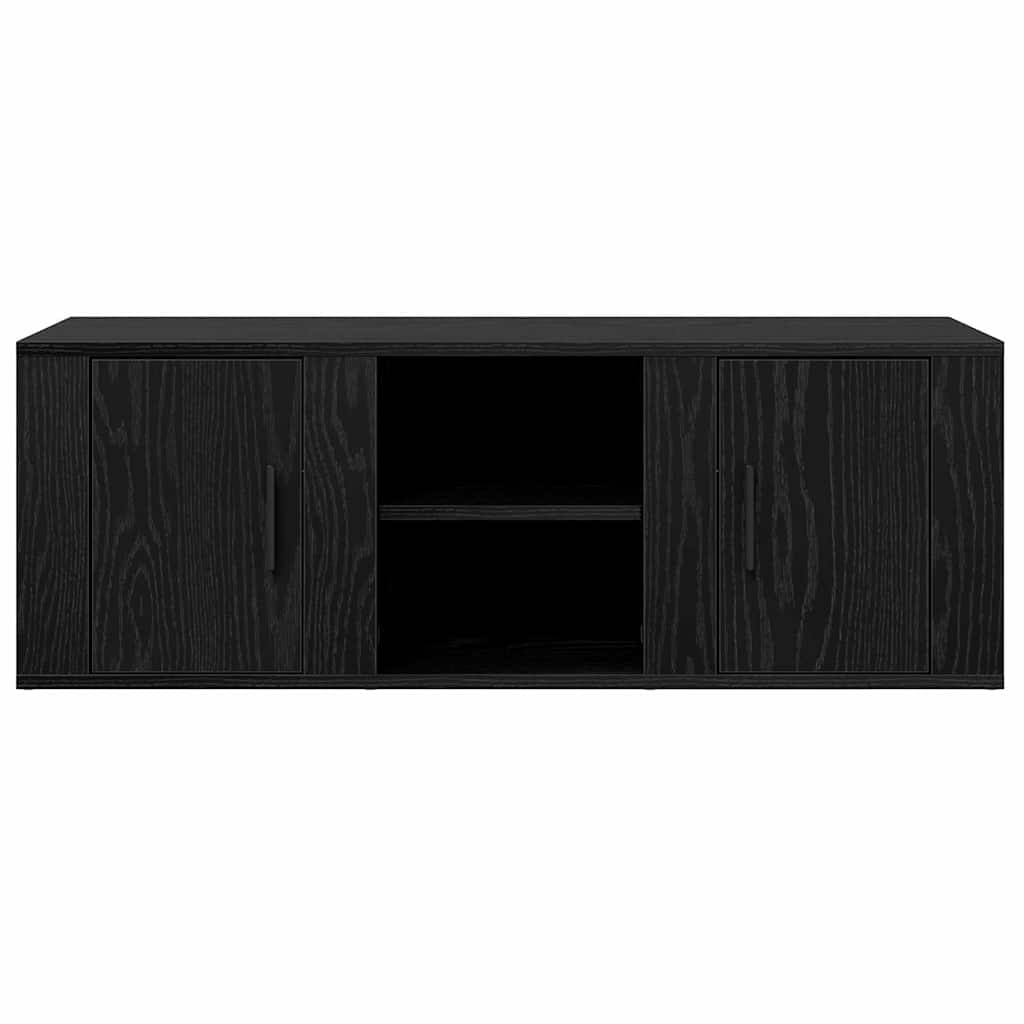 vidaXL Szafka pod telewizor Czarny Dąb 100 x 31,5 x 35 cm
