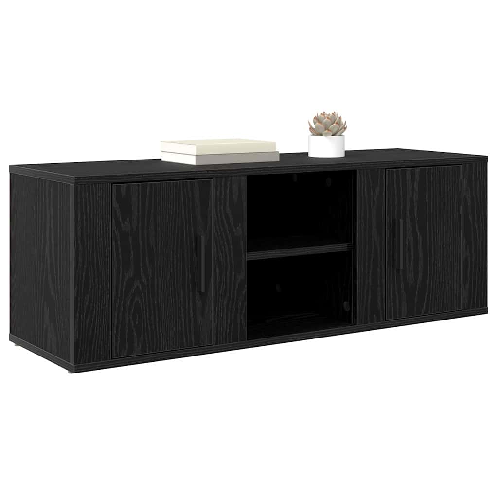 vidaXL Szafka pod telewizor Czarny Dąb 100 x 31,5 x 35 cm