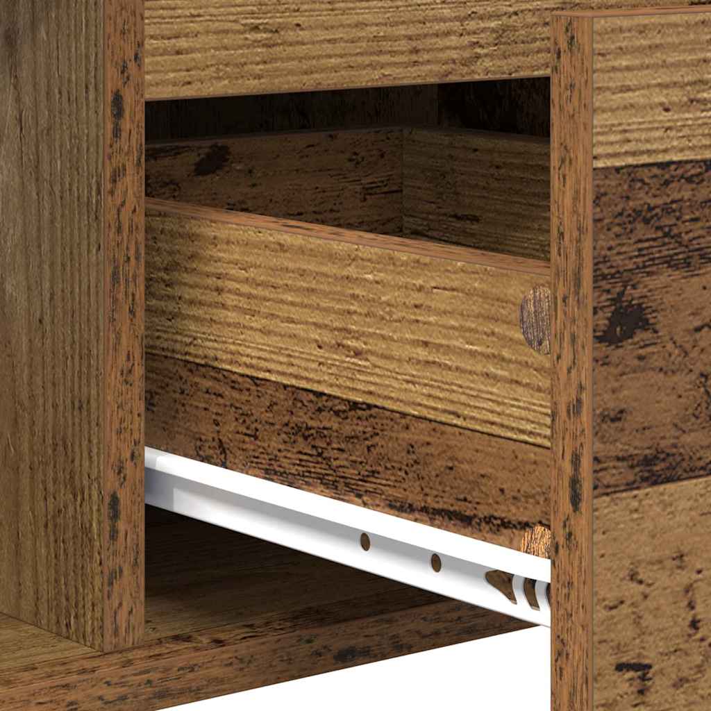 vidaXL Stolik kawowy z szufladą Stare drewno 90 x 50 x 26.5 cm