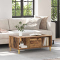 vidaXL Stolik kawowy z szufladą Stare drewno 90 x 50 x 26.5 cm