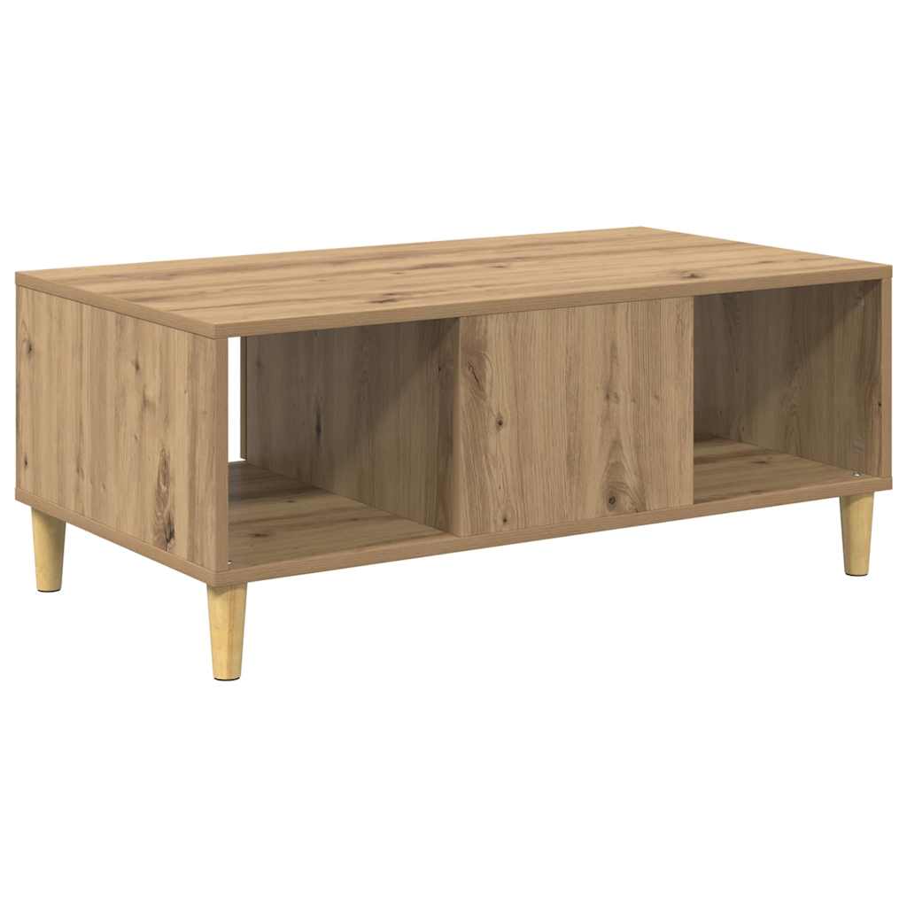vidaXL Stolik kawowy z szufladą Dąb rzemieślniczy 90 x 50 x 26.5 cm