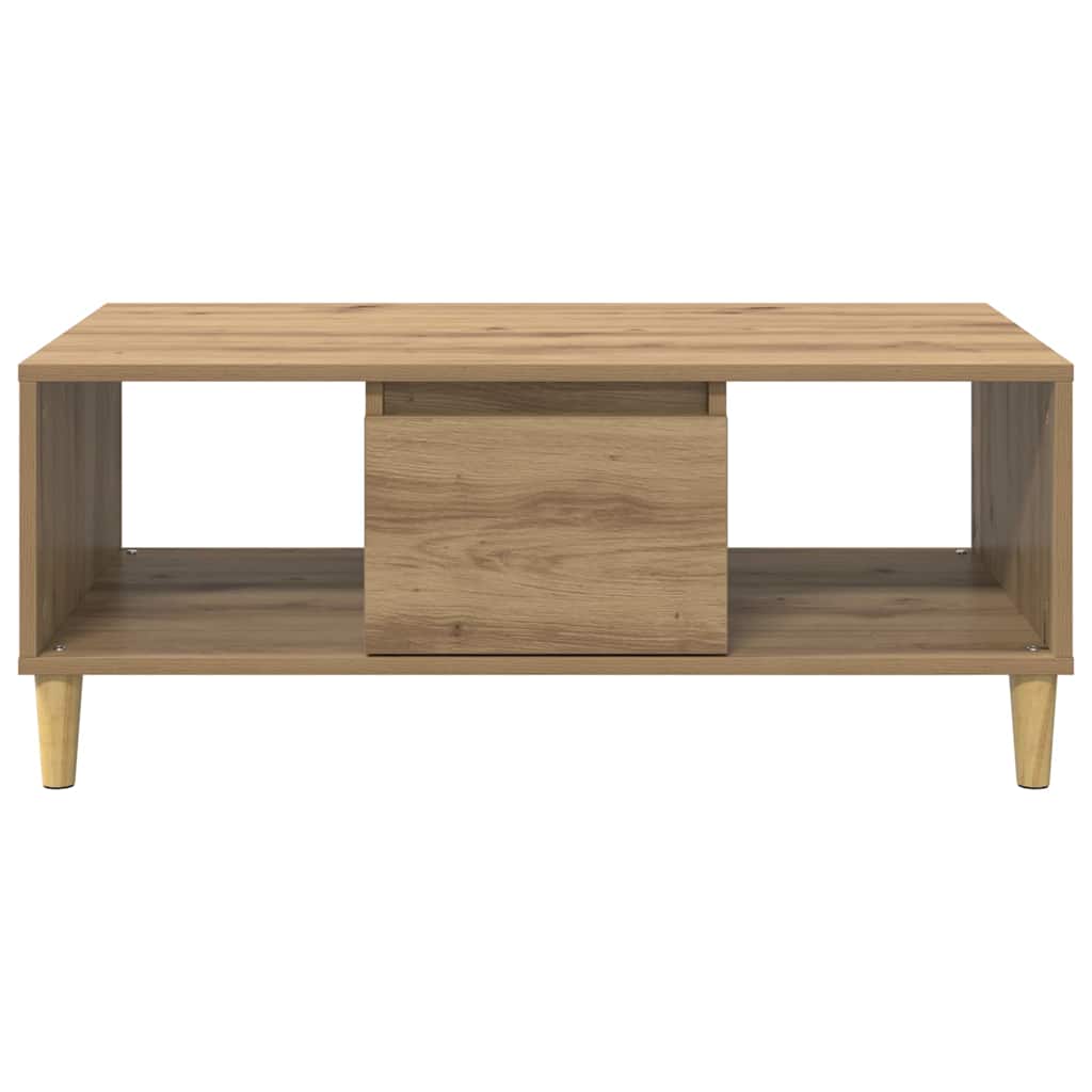 vidaXL Stolik kawowy z szufladą Dąb rzemieślniczy 90 x 50 x 26.5 cm
