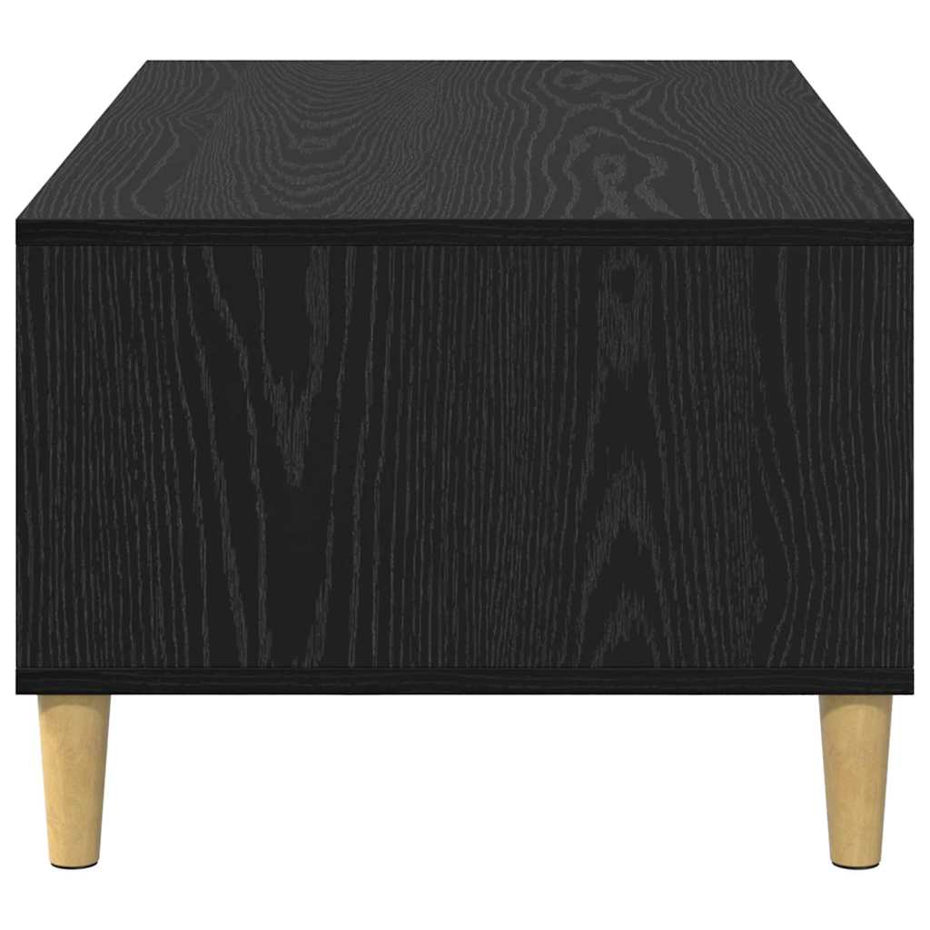 vidaXL Stolik kawowy z szufladą Czarny Dąb 90 x 50 x 26.5 cm