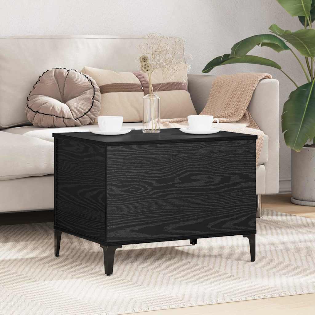 vidaXL Stolik kawowy Czarny Dąb 60 x 44,5 x 45 cm