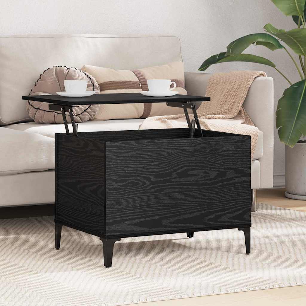 vidaXL Stolik kawowy Czarny Dąb 60 x 44,5 x 45 cm