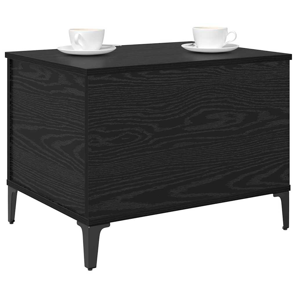 vidaXL Stolik kawowy Czarny Dąb 60 x 44,5 x 45 cm