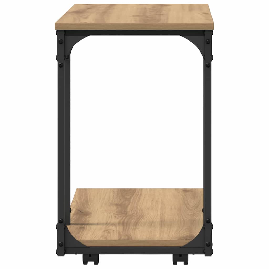 vidaXL Stolik boczny z półką Dąb rzemieślniczy 50 x 35 x 55.5 cm