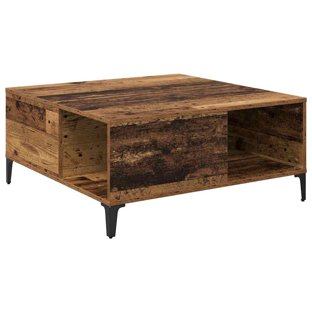 vidaXL Stolik kawowy Stare drewno 80 x 80 x 36,5 cm