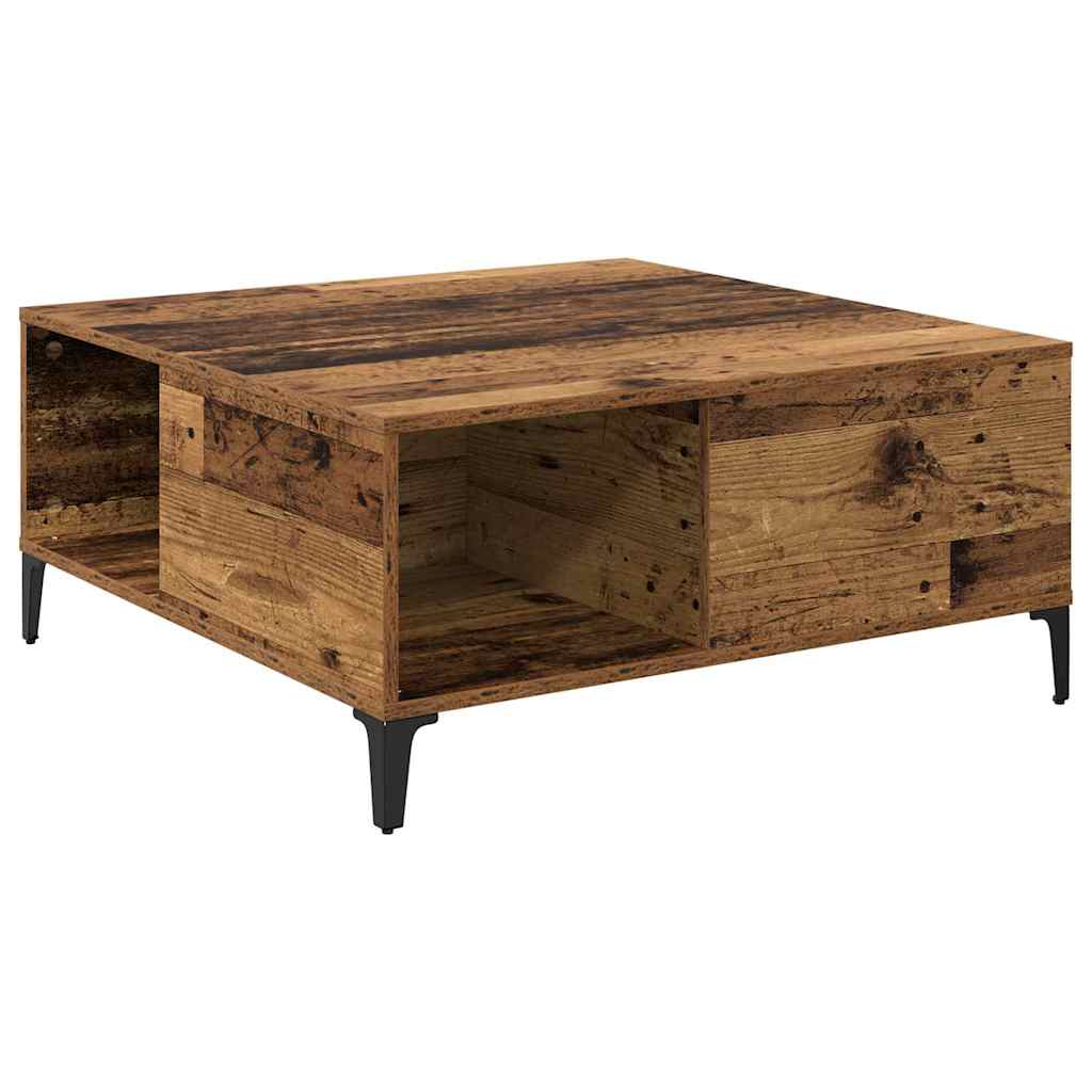 vidaXL Stolik kawowy Stare drewno 80 x 80 x 36,5 cm
