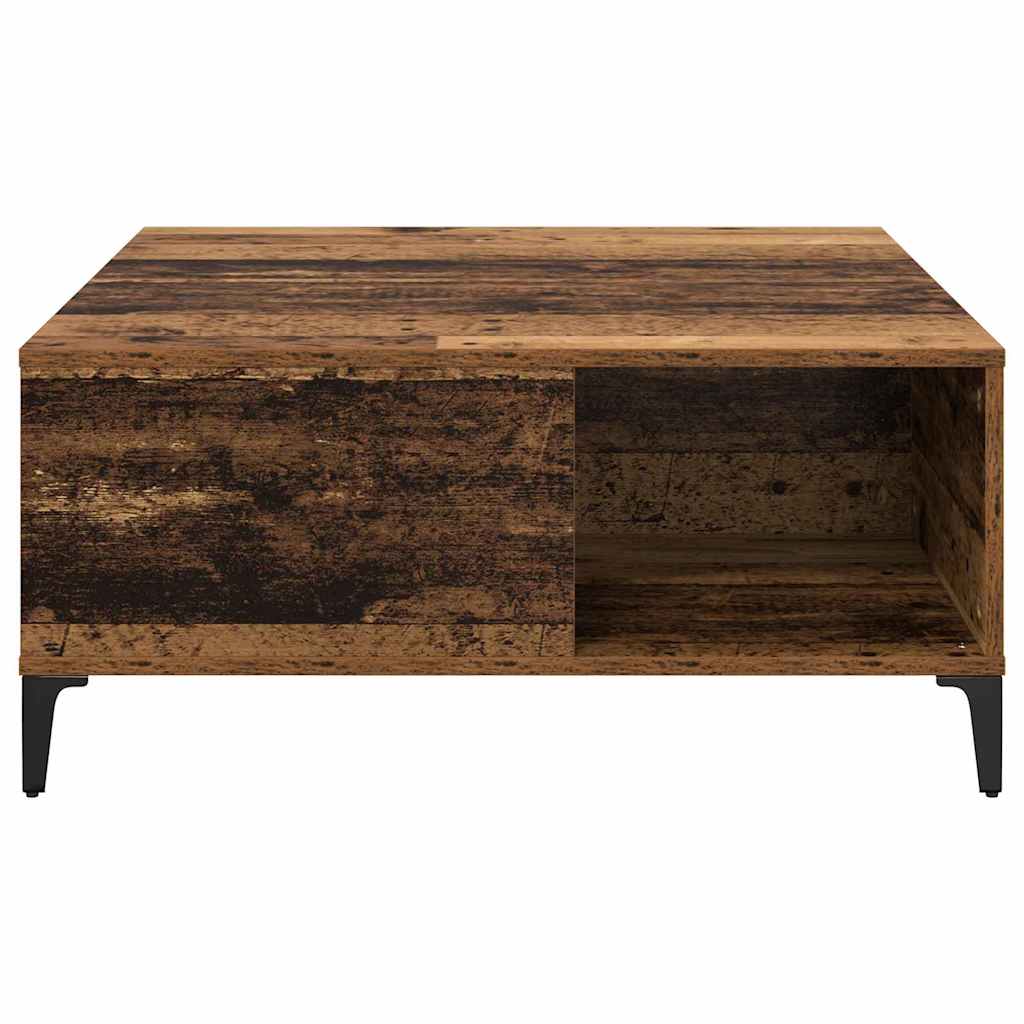 vidaXL Stolik kawowy Stare drewno 80 x 80 x 36,5 cm