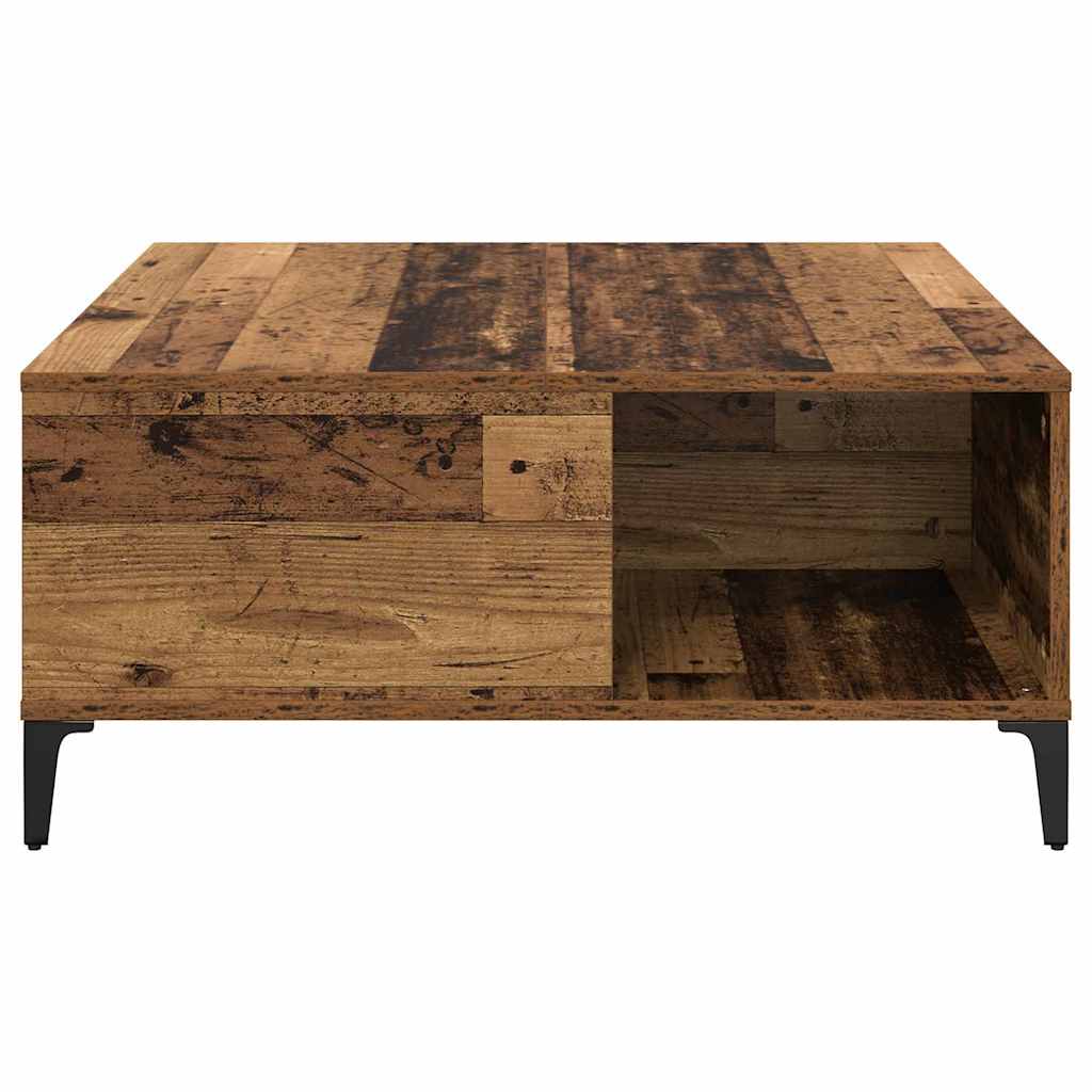 vidaXL Stolik kawowy Stare drewno 80 x 80 x 36,5 cm