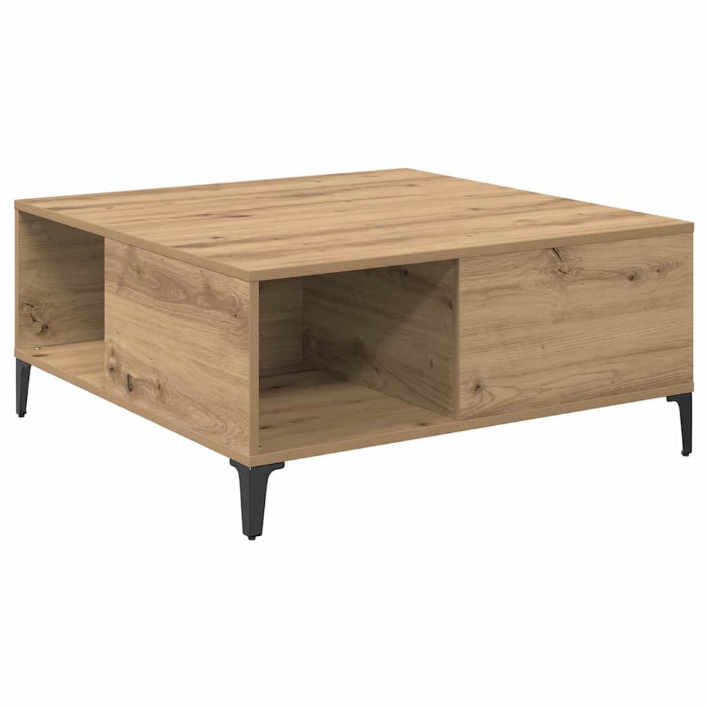 vidaXL Stolik kawowy Dąb rzemieślniczy 80 x 80 x 36,5 cm