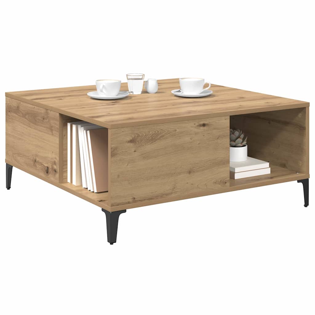 vidaXL Stolik kawowy Dąb rzemieślniczy 80 x 80 x 36,5 cm