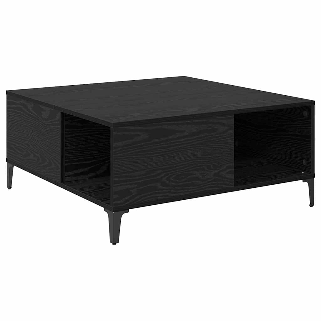 vidaXL Stolik kawowy Czarny Dąb 80 x 80 x 36,5 cm