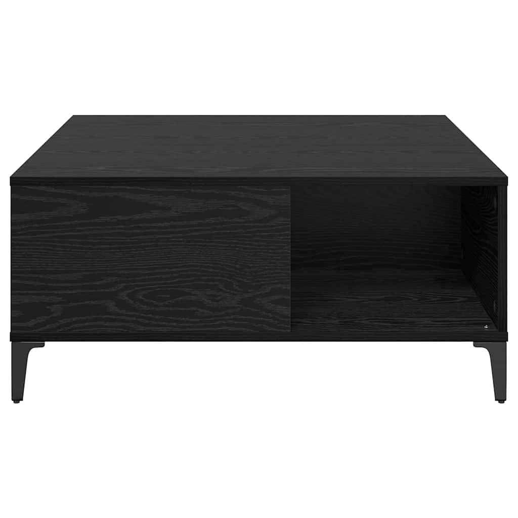 vidaXL Stolik kawowy Czarny Dąb 80 x 80 x 36,5 cm
