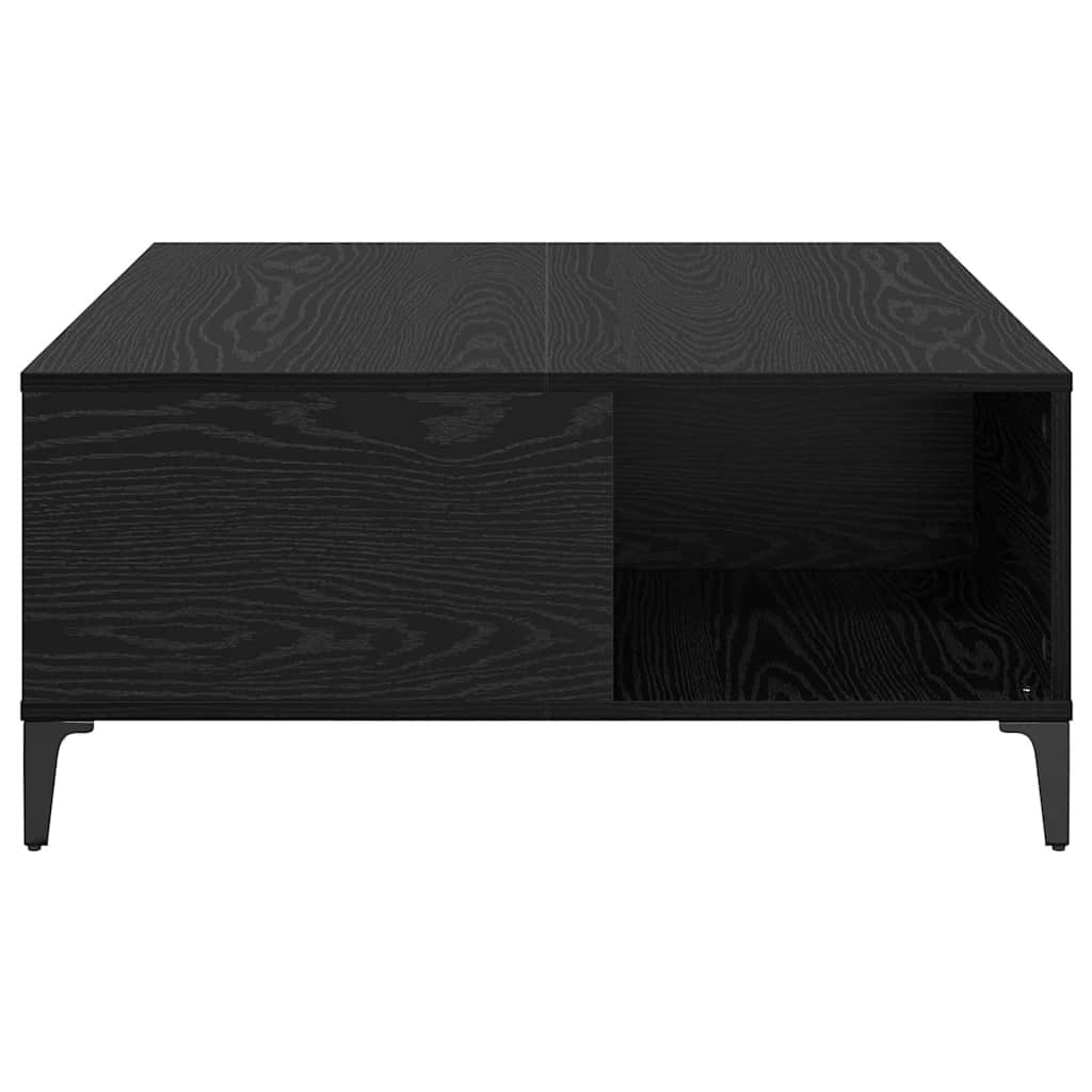 vidaXL Stolik kawowy Czarny Dąb 80 x 80 x 36,5 cm