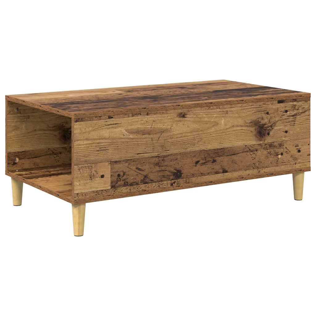 vidaXL Stolik kawowy z szufladą Stare drewno 90 x 50 x 35 cm