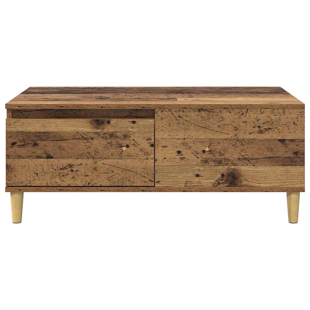 vidaXL Stolik kawowy z szufladą Stare drewno 90 x 50 x 35 cm