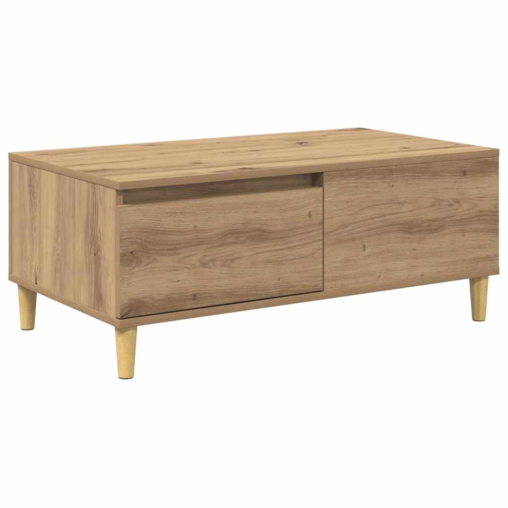 vidaXL Stolik kawowy z szufladą Dąb rzemieślniczy 90 x 50 x 35 cm